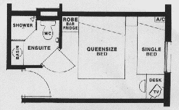 plan of hotel-room